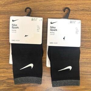 Nike Spark Running Crew Socks Dri-Fit Women 7.5-9 Youth 6Y-7.5Y Lightweight